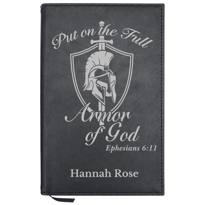 Personalized Leatherette Journal Notebook | Armor of God II - Shepherds Shelf