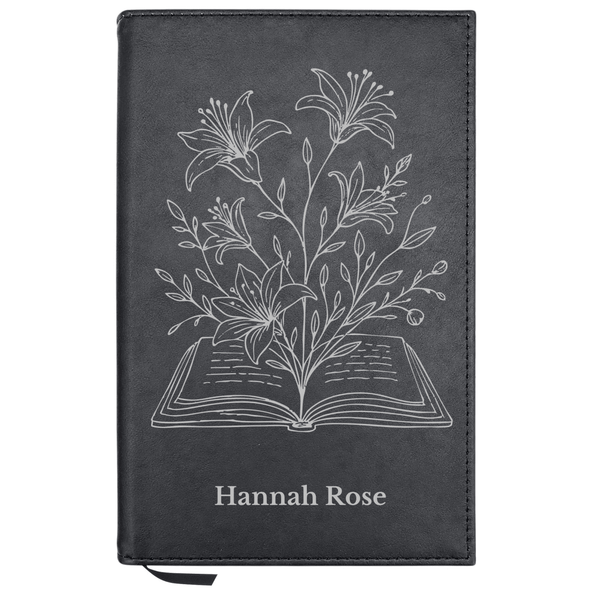 Personalized Leatherette Journal Notebook | Blooming Flowers - Shepherds Shelf