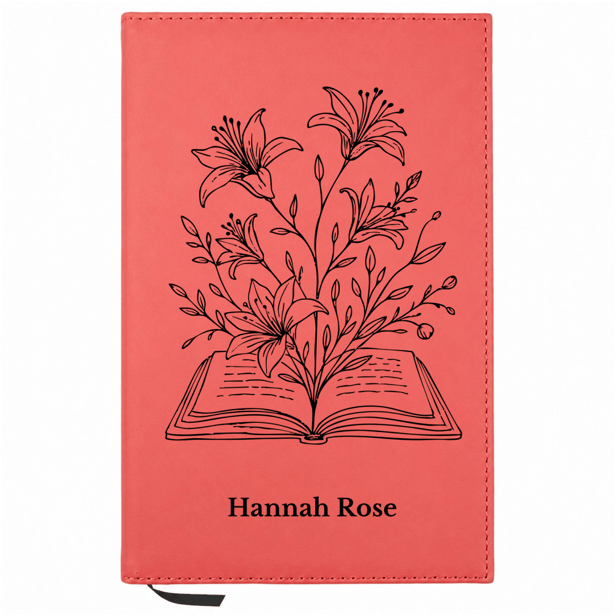 Personalized Leatherette Journal Notebook | Blooming Flowers - Shepherds Shelf
