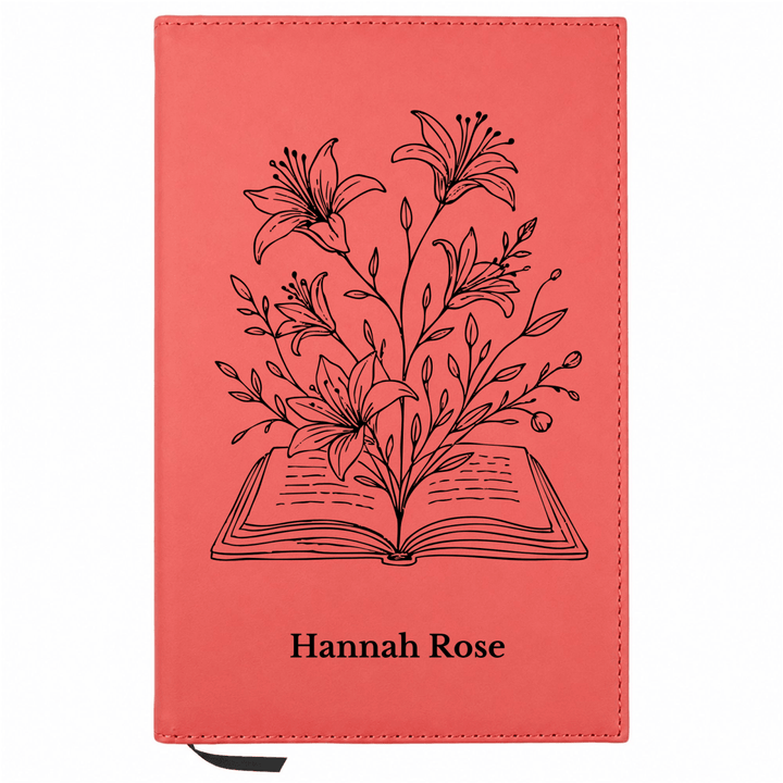 Personalized Leatherette Journal Notebook | Blooming Flowers - Shepherds Shelf