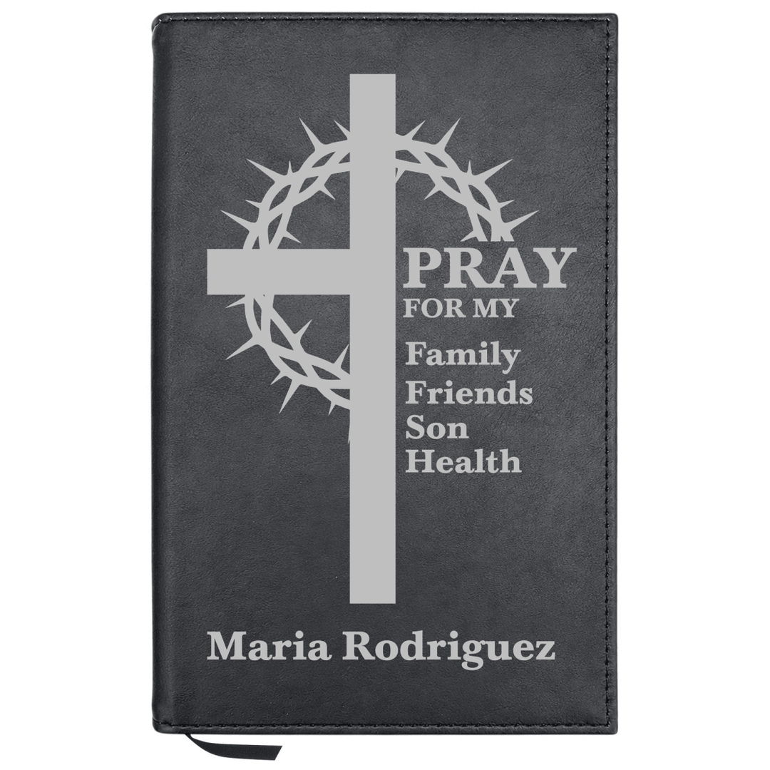 Personalized Leatherette Journal Notebook | Crown of Thorns - Shepherds Shelf
