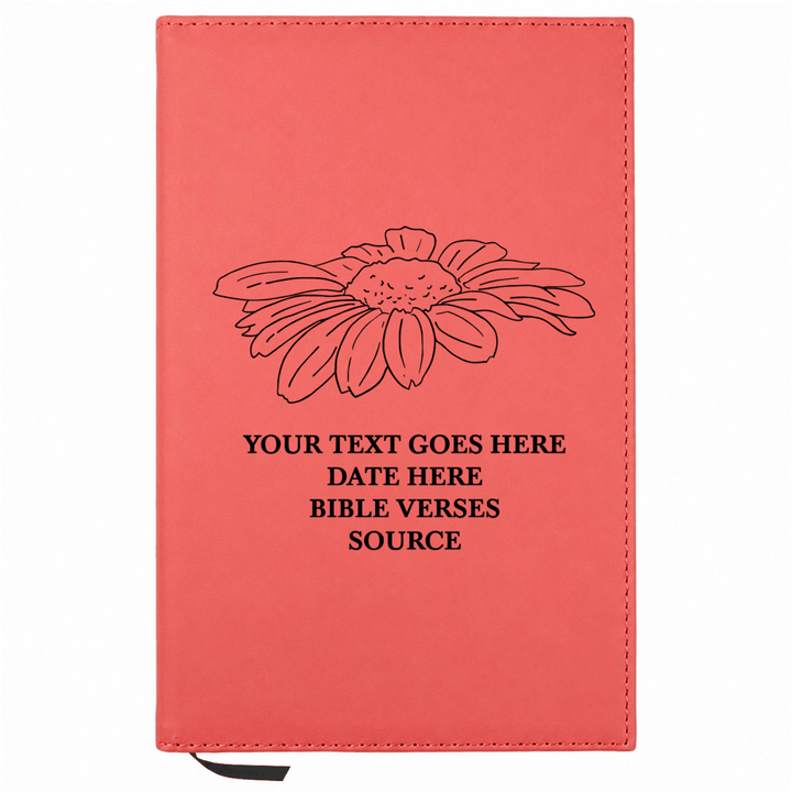 Personalized Leatherette Journal Notebook | Daisy - Shepherds Shelf