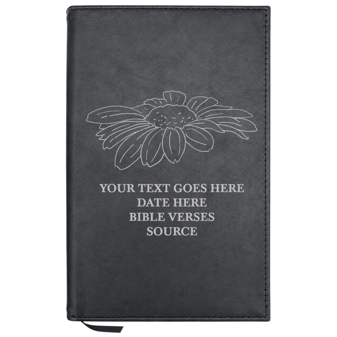 Personalized Leatherette Journal Notebook | Daisy - Shepherds Shelf