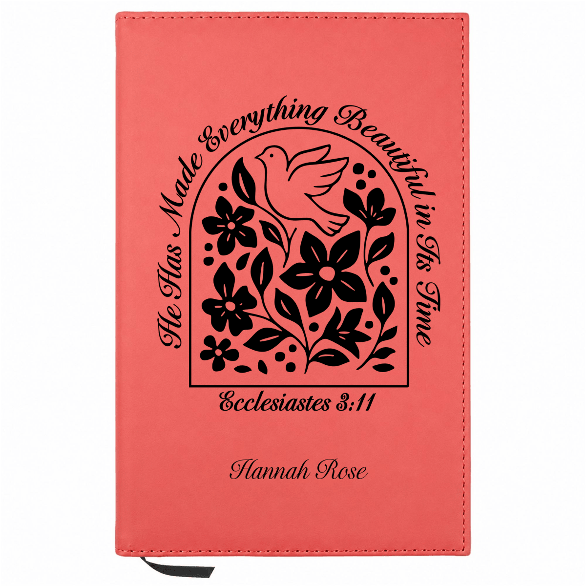 Personalized Leatherette Journal Notebook | Ecclesiastes 3:11 - Shepherds Shelf