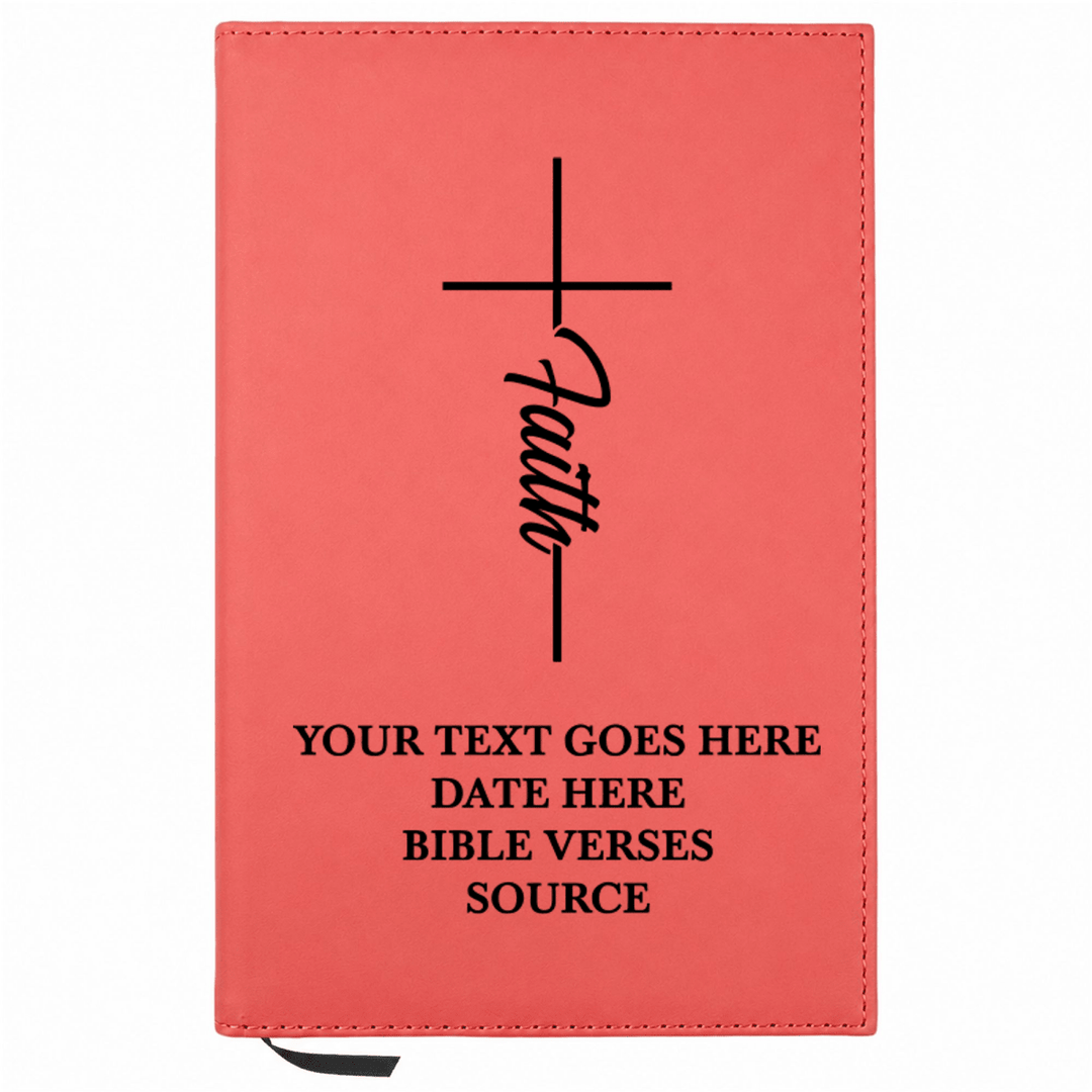 Personalized Leatherette Journal Notebook | Faith Cross - Shepherds Shelf