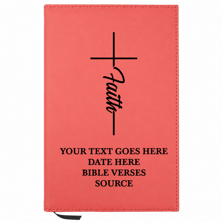 Personalized Leatherette Journal Notebook | Faith Cross - Shepherds Shelf