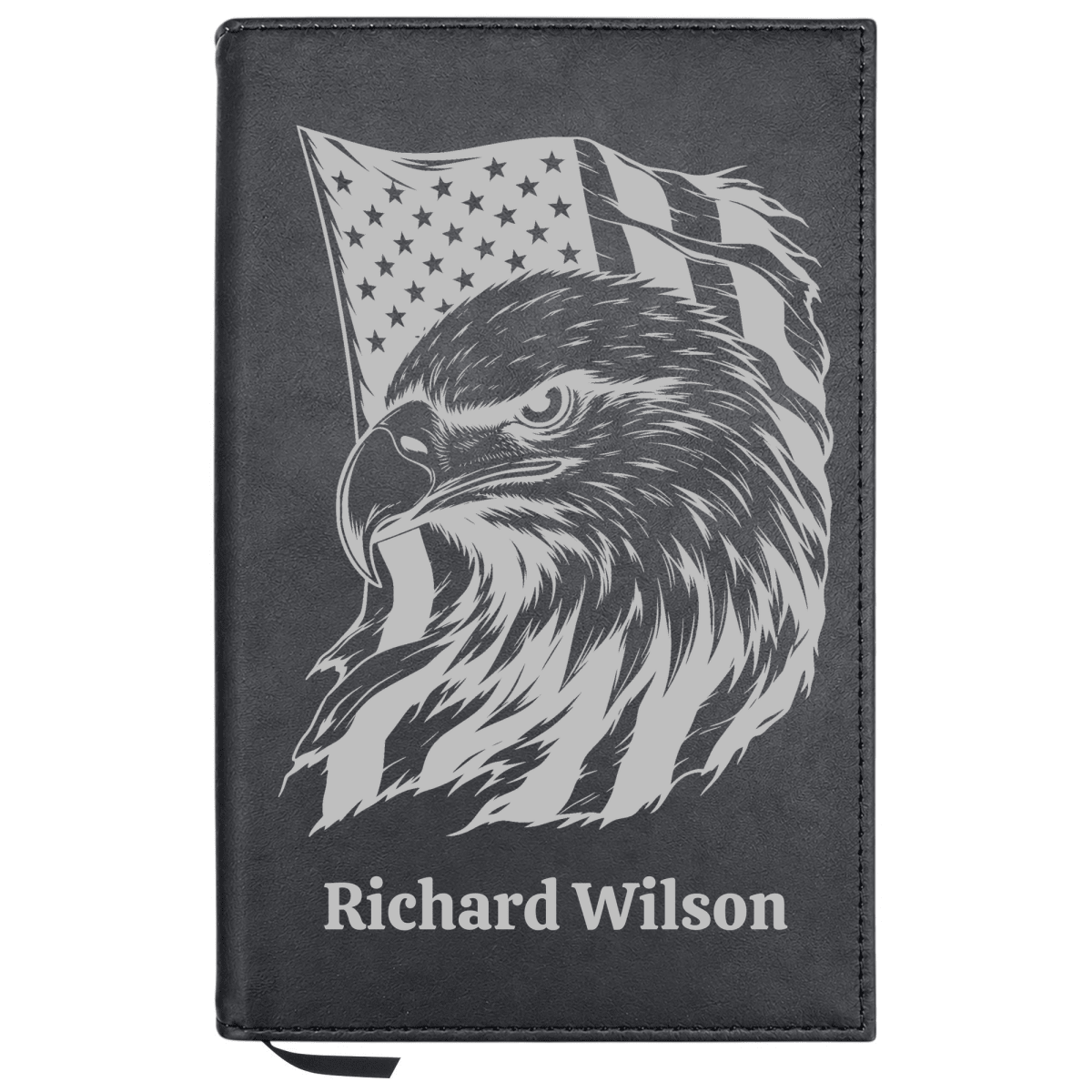 Personalized Leatherette Journal Notebook | Fearless Eagle - Shepherds Shelf