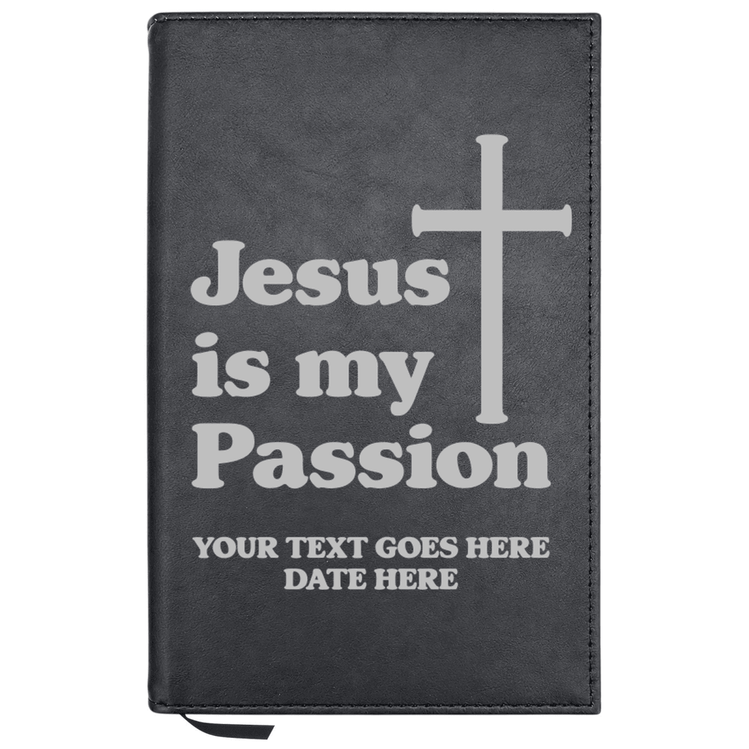 Personalized Leatherette Journal Notebook | Jesus is my Passion - Shepherds Shelf