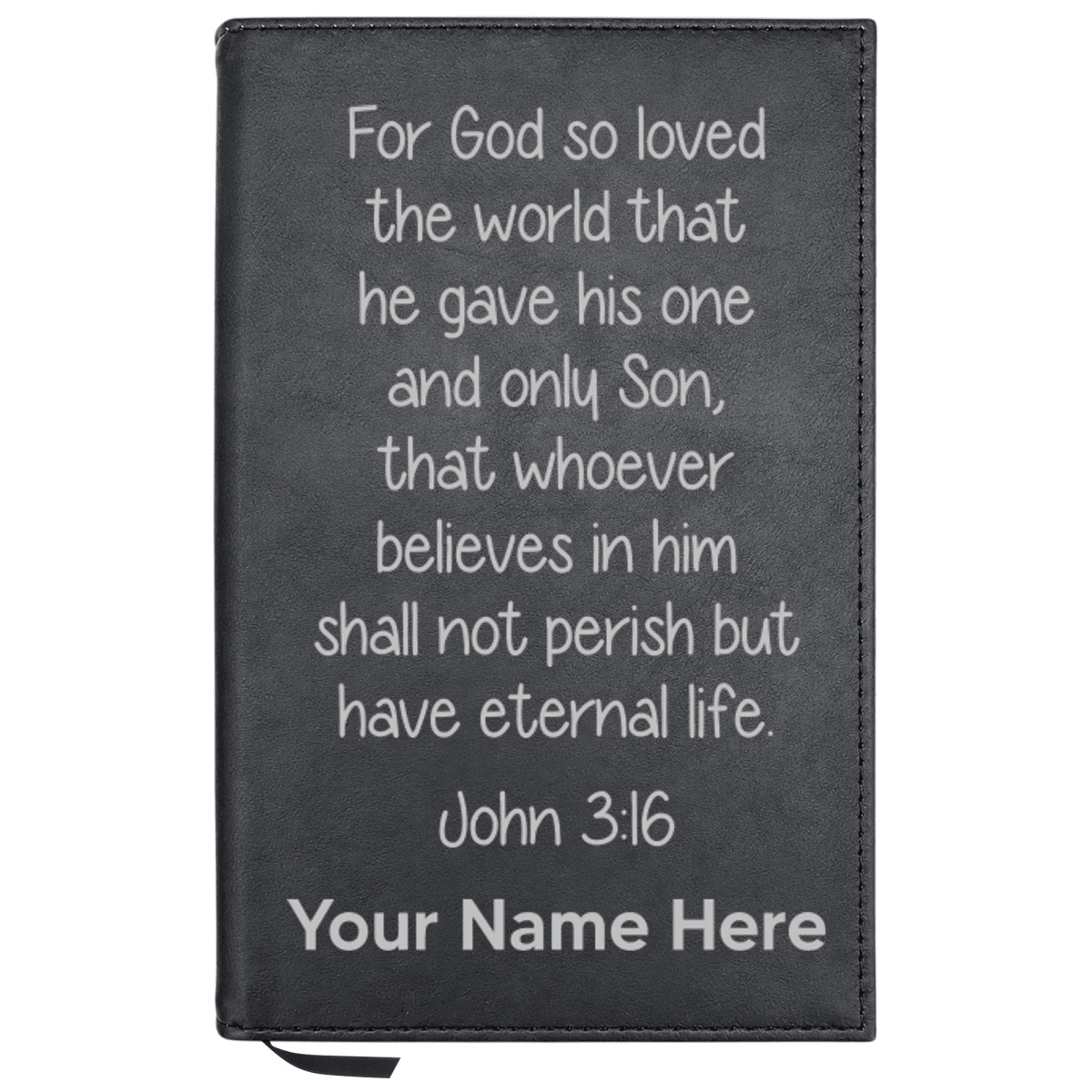 Personalized Leatherette Journal Notebook | John 3:16 Study 1 - Shepherds Shelf