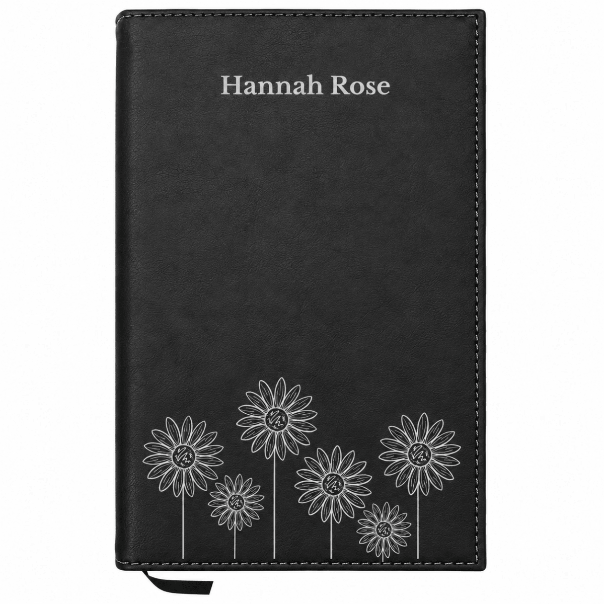 Personalized Leatherette Journal Notebook | Sun Flower - Shepherds Shelf
