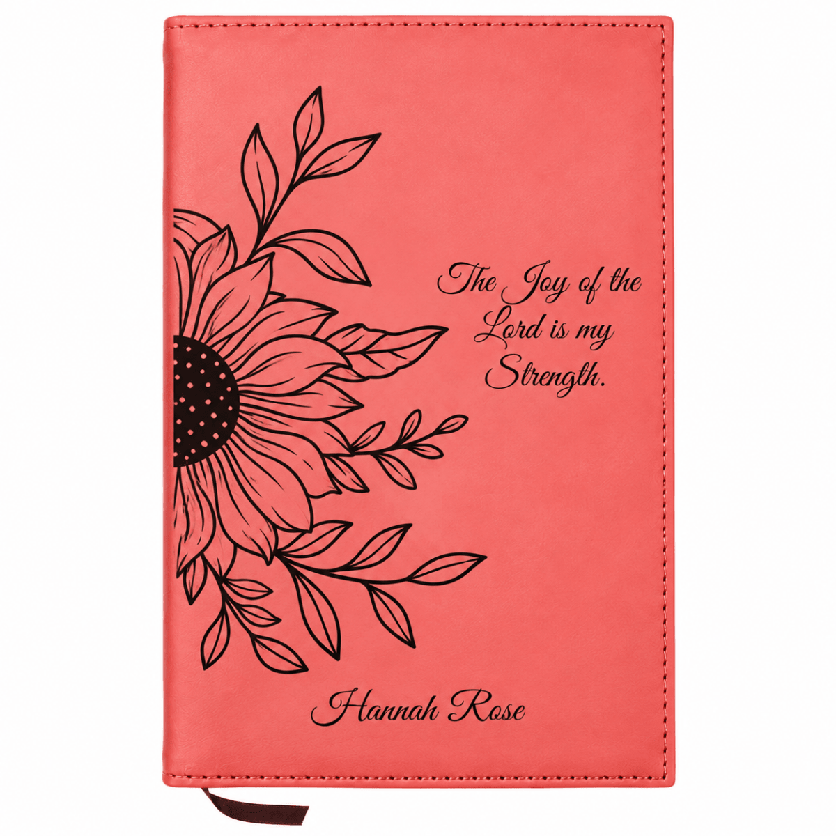 Personalized Leatherette Journal Notebook | Sun Flower II - Shepherds Shelf