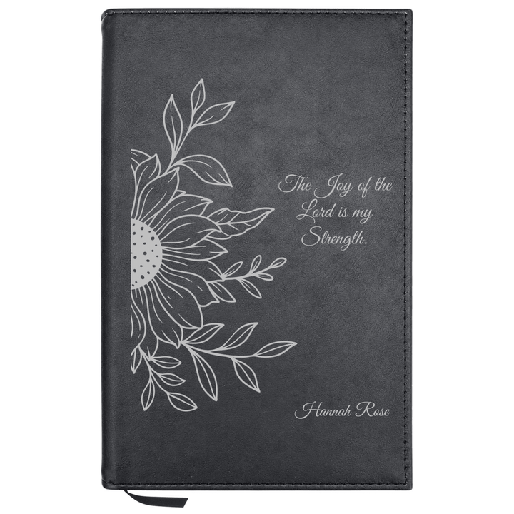 Personalized Leatherette Journal Notebook | Sun Flower II - Shepherds Shelf
