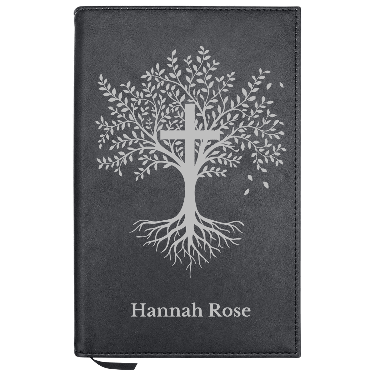 Personalized Leatherette Journal Notebook | Trees with Cross - Shepherds Shelf