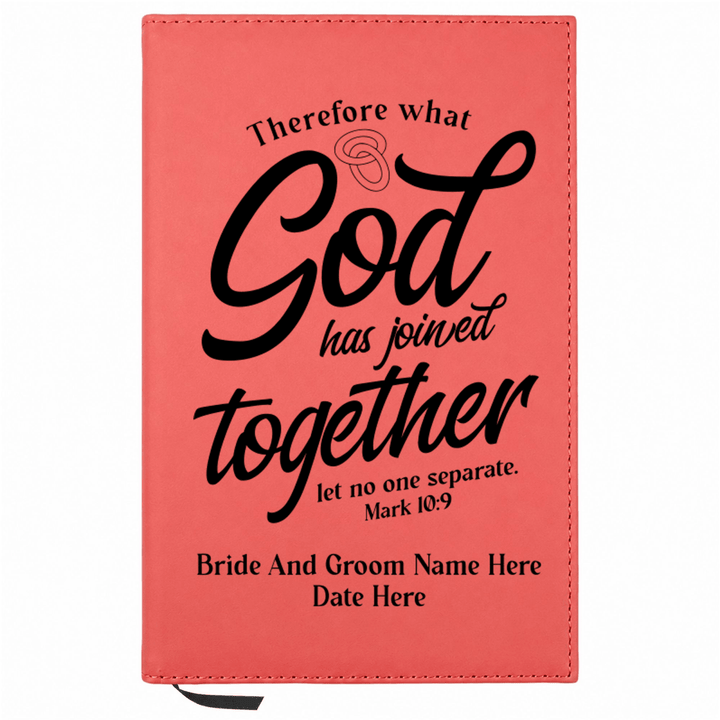 Personalized Leatherette Journal Notebook | Wedding Collection - Shepherds Shelf