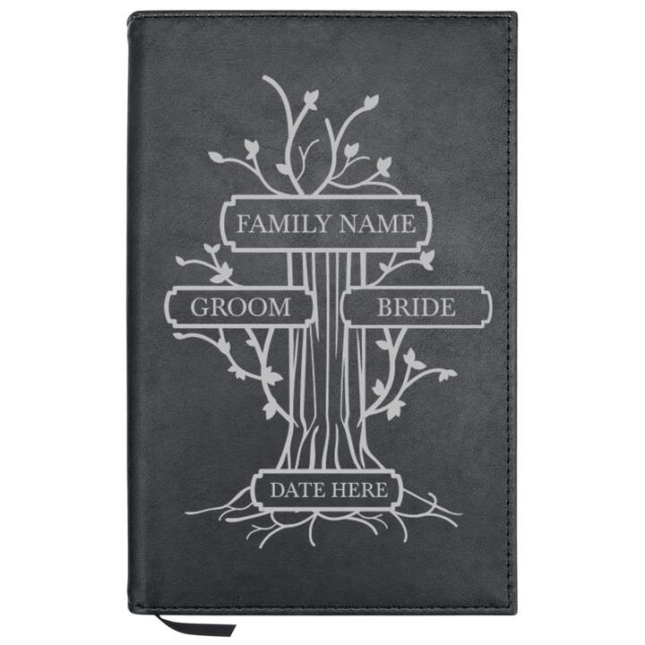 Personalized Leatherette Journal Notebook | Wedding Collection - Shepherds Shelf