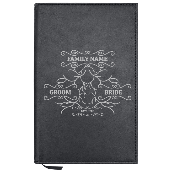 Personalized Leatherette Journal Notebook | Wedding Collection - Shepherds Shelf