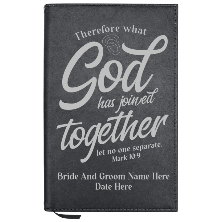 Personalized Leatherette Journal Notebook | Wedding Collection - Shepherds Shelf