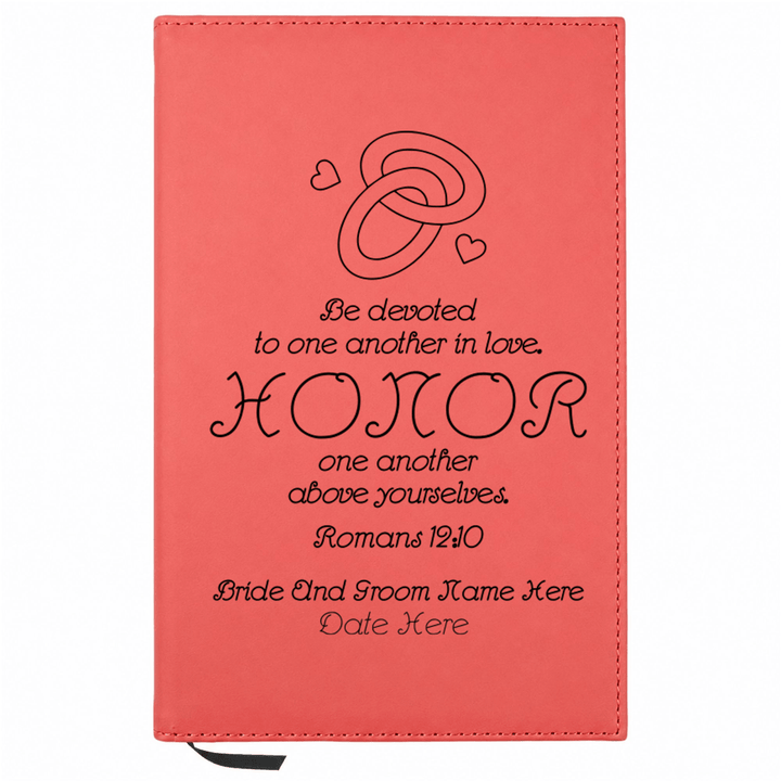 Personalized Leatherette Journal Notebook | Wedding Collection - Shepherds Shelf