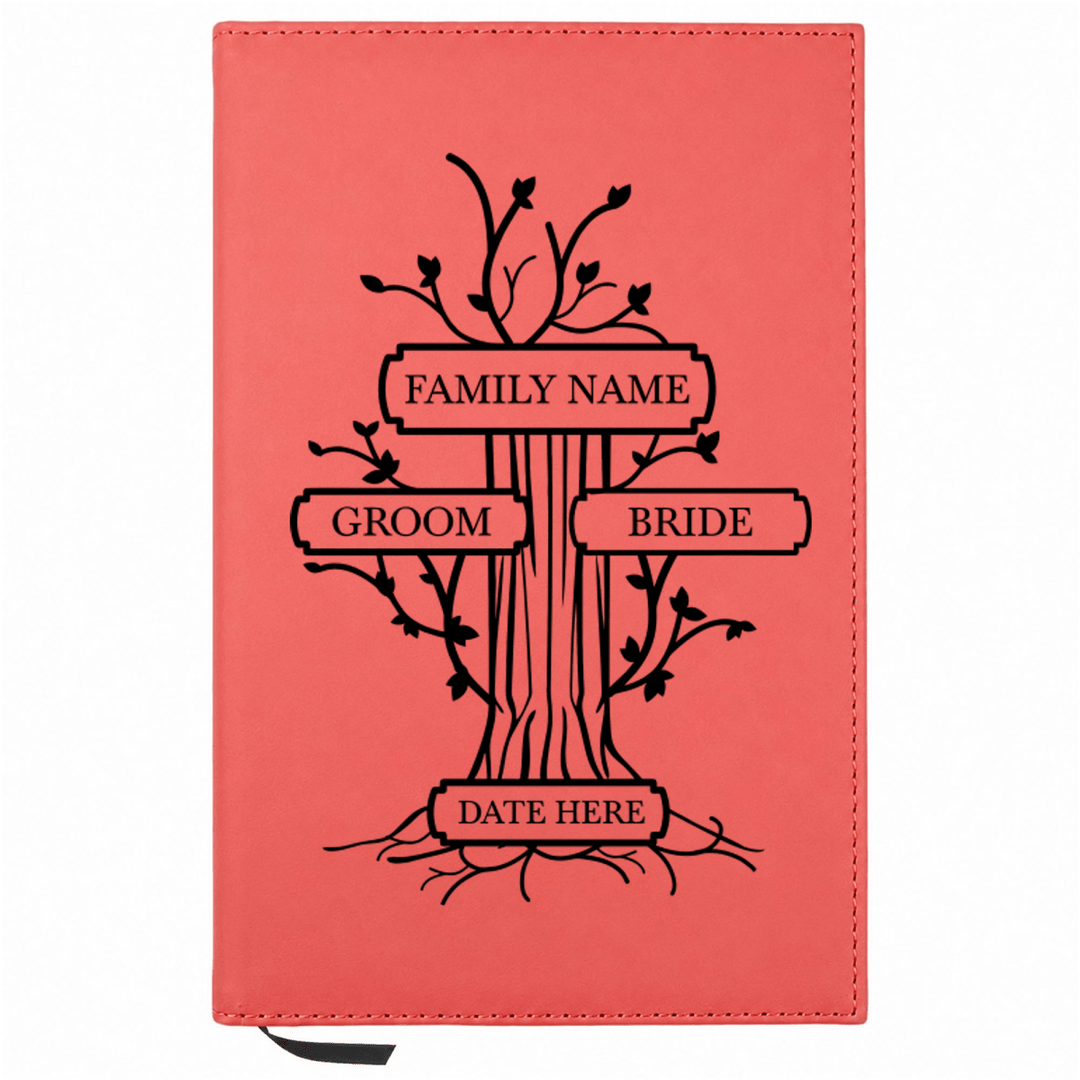 Personalized Leatherette Journal Notebook | Wedding Collection - Shepherds Shelf