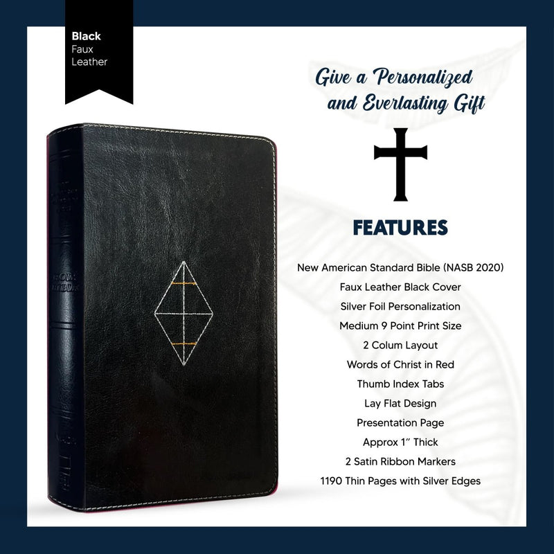 NASB Black Standard Size 2020 Holy Bible Medium Print