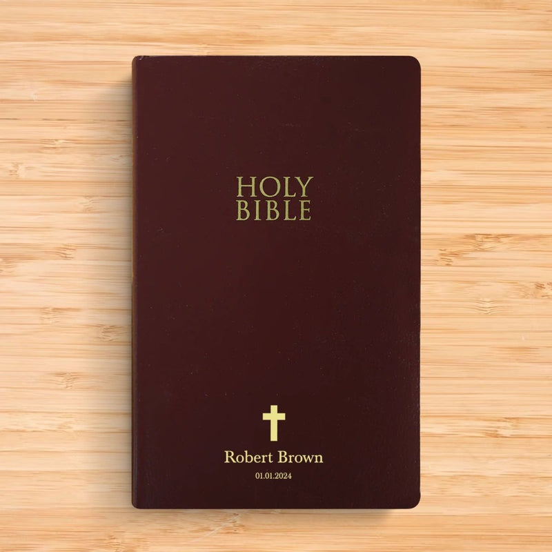 NIV Burgundy Standard Size Holy Bible Small Print