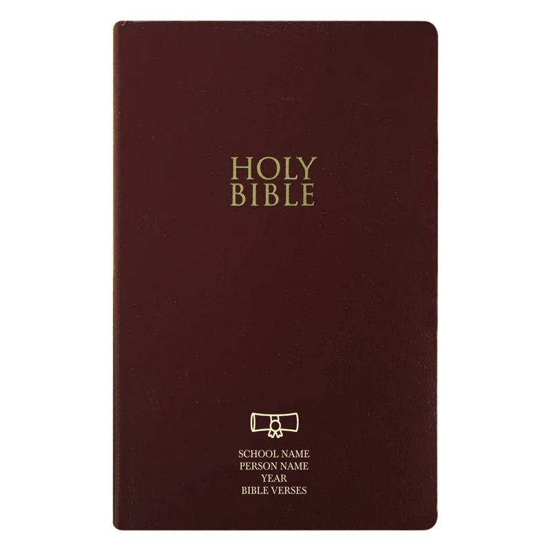 NIV Burgundy Standard Size Holy Bible Small Print