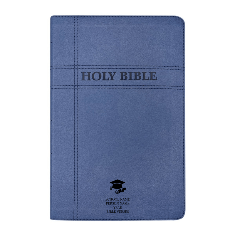 NIV Blue Standard Size Premium Indexed Holy Bible Small Print