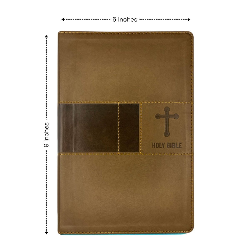 NIV Brown Standard Size Premium Indexed Holy Bible Small Print