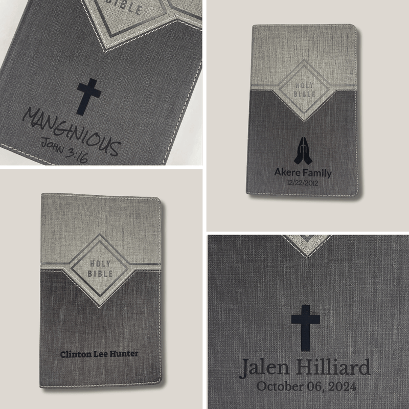NIV Gray Standard Size Premium Indexed Holy Bible Small Print