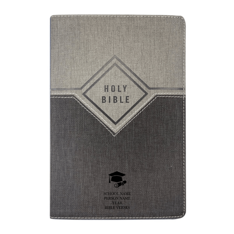 NIV Gray Standard Size Premium Indexed Holy Bible Small Print