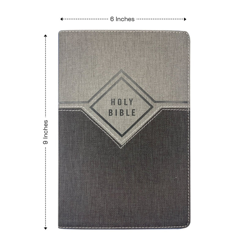 NIV Gray Standard Size Premium Indexed Holy Bible Small Print