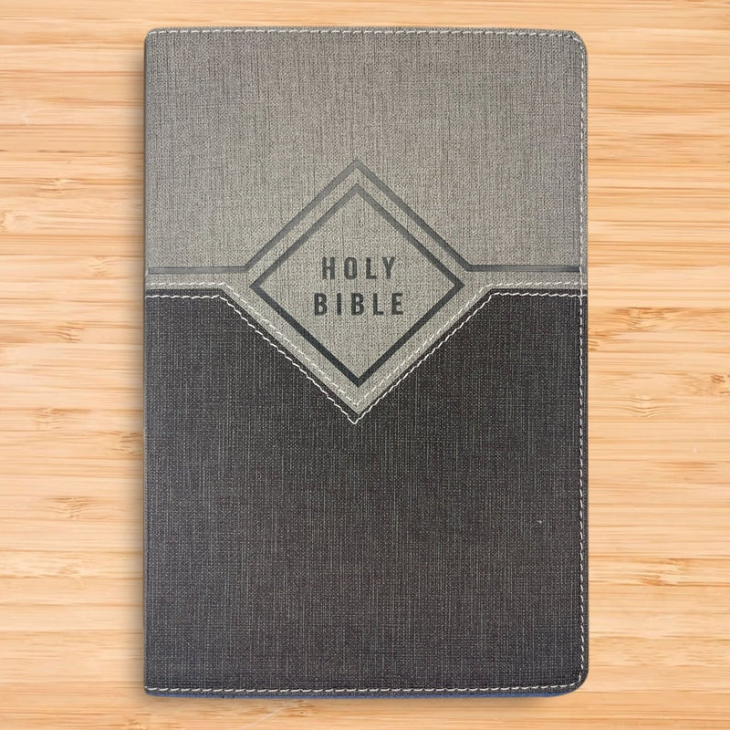 NIV Gray Standard Size Premium Indexed Holy Bible Small Print