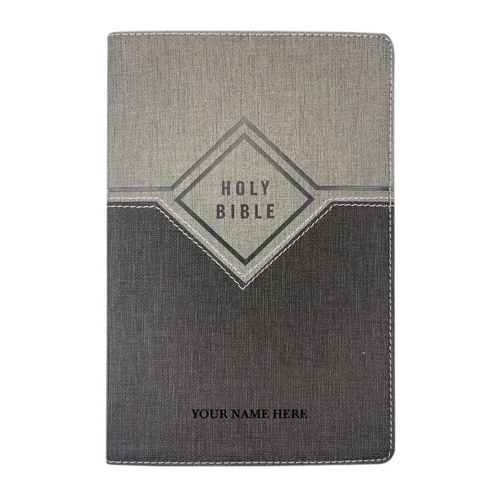 NIV Gray Standard Size Premium Indexed Holy Bible Small Print