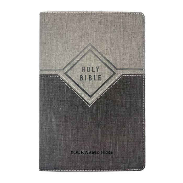 NIV Gray Standard Size Premium Indexed Holy Bible Small Print