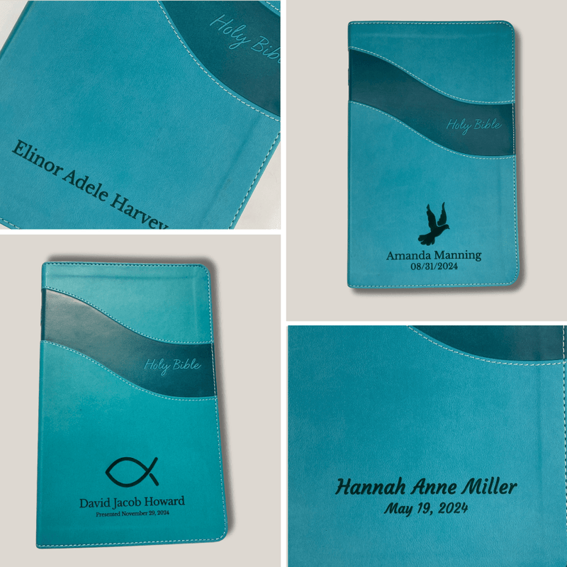 NIV Teal Standard Size Premium Indexed Holy Bible Small Print