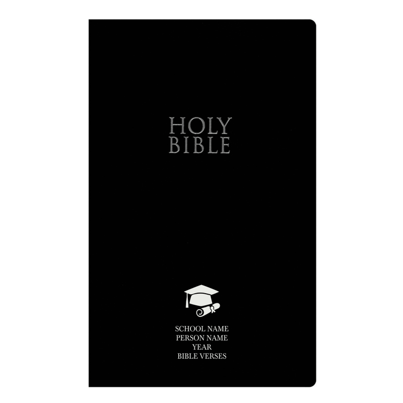 NIV Black Standard Size Holy Bible Small Print