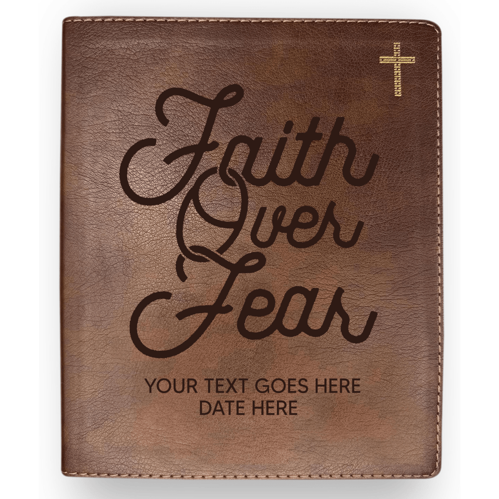 NIV Brown Standard Size Journaling Holy Bible Medium Print | Faith Over Fear