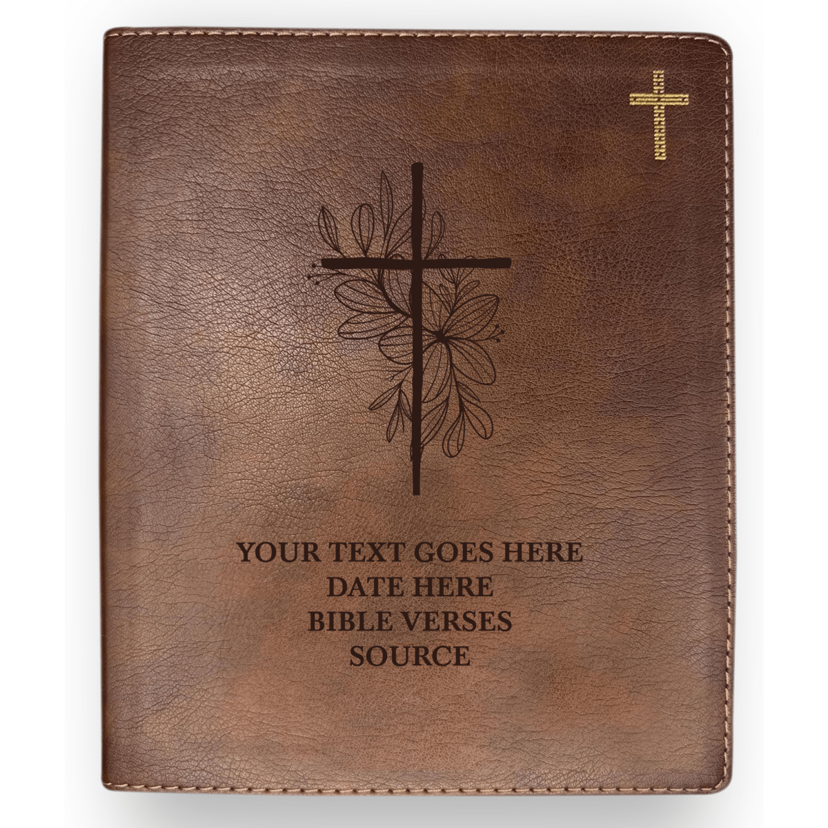Personalized NIV Journaling Bible With Floral and Cross Full Cover | Shepherds Shelf - Shepherds Shelf