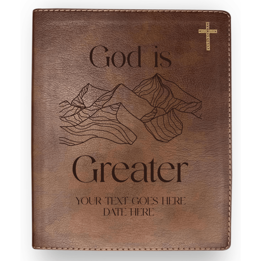 NIV Brown Standard Size Journaling Holy Bible Medium Print | God is Greater