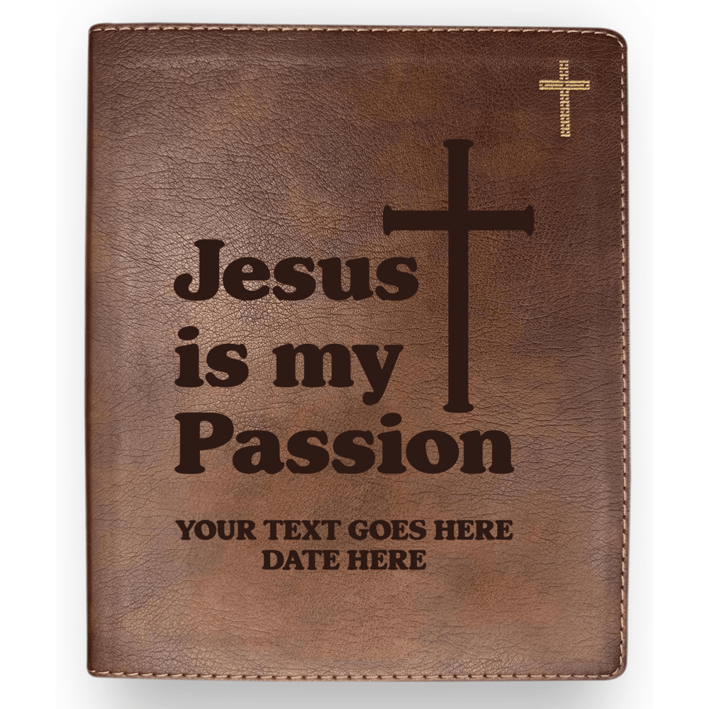 NIV Brown Standard Size Journaling Holy Bible Medium Print | Jesus is my Passion