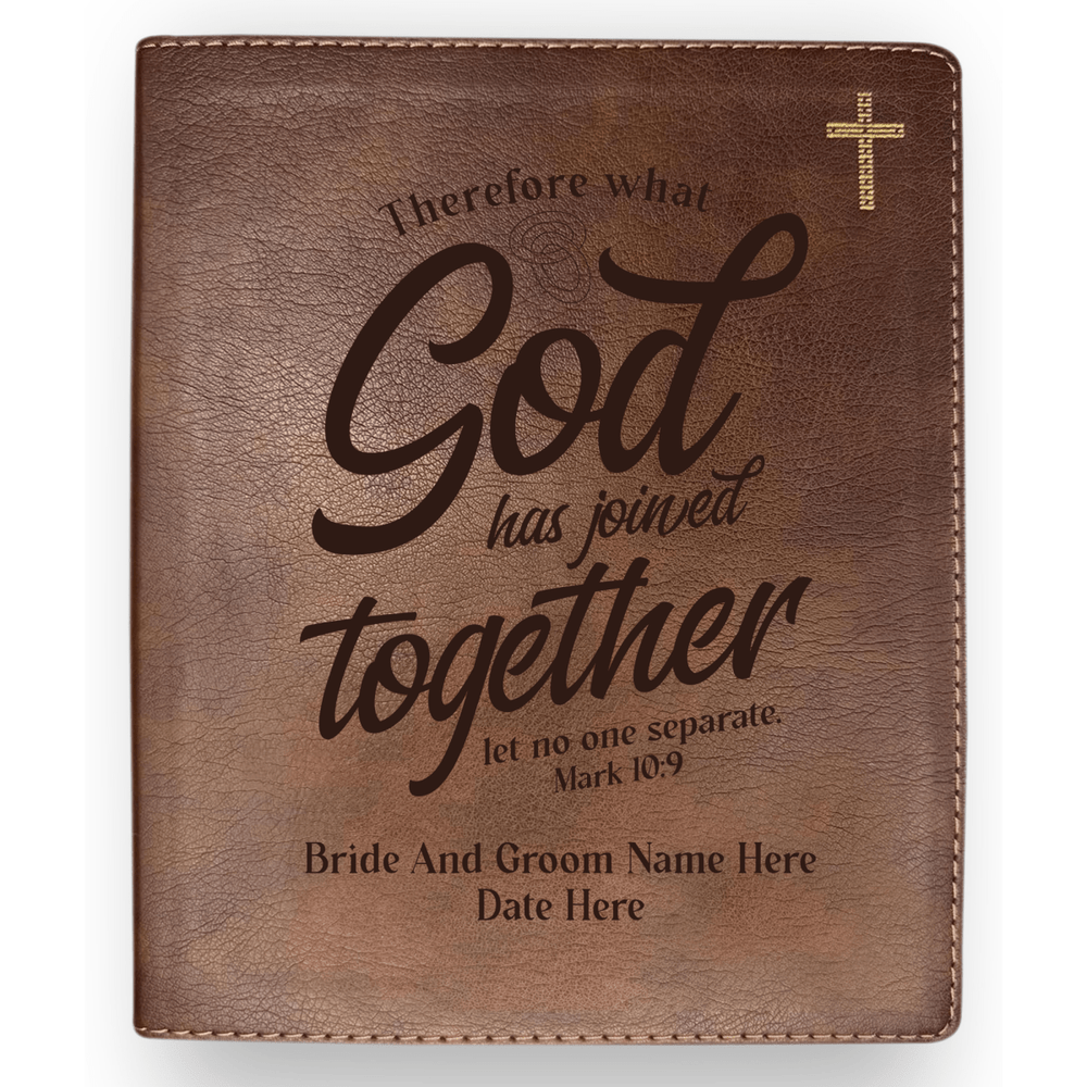 NIV Brown Standard Size Journaling Holy Bible Medium Print | Mark 10:9