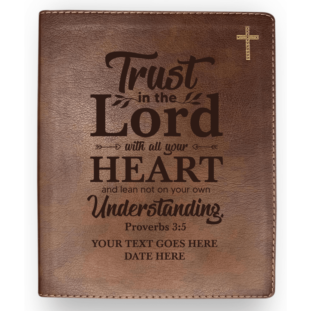 NIV Brown Standard Size Journaling Holy Bible Medium Print | Proverbs 3:5