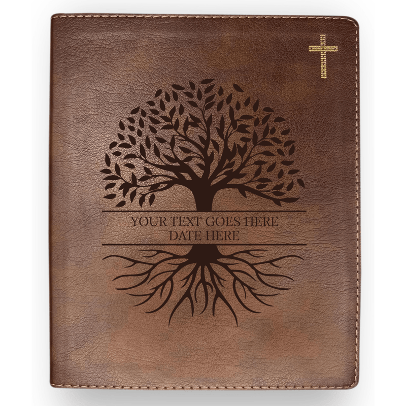 NIV Brown Standard Size Journaling Holy Bible Medium Print | Tree of Life