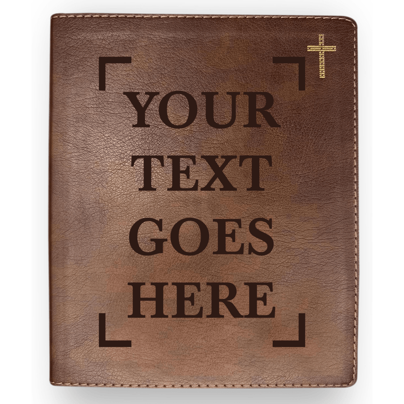 NIV Brown Standard Size Journaling Holy Bible Medium Print | Your Text Here