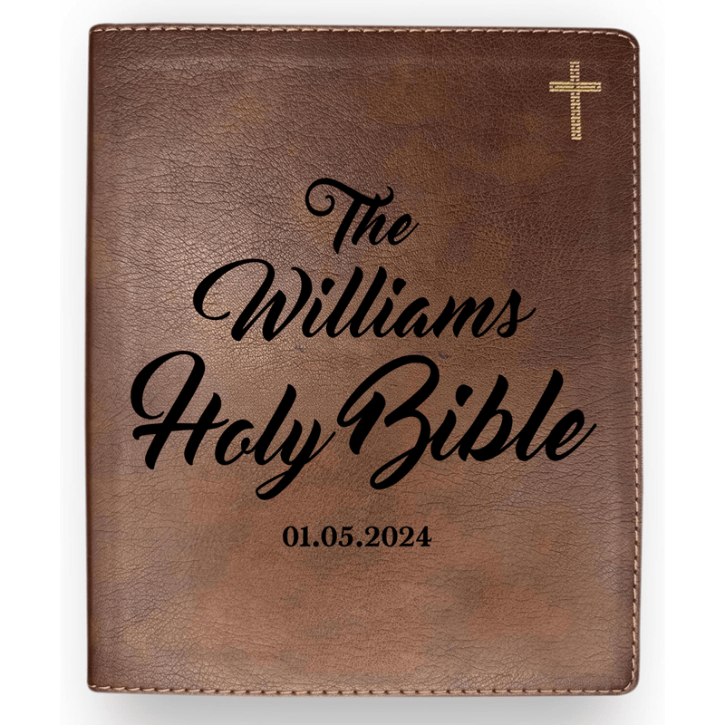 NIV Brown Standard Size Notetaking Holy Bible Medium Print | Family Name
