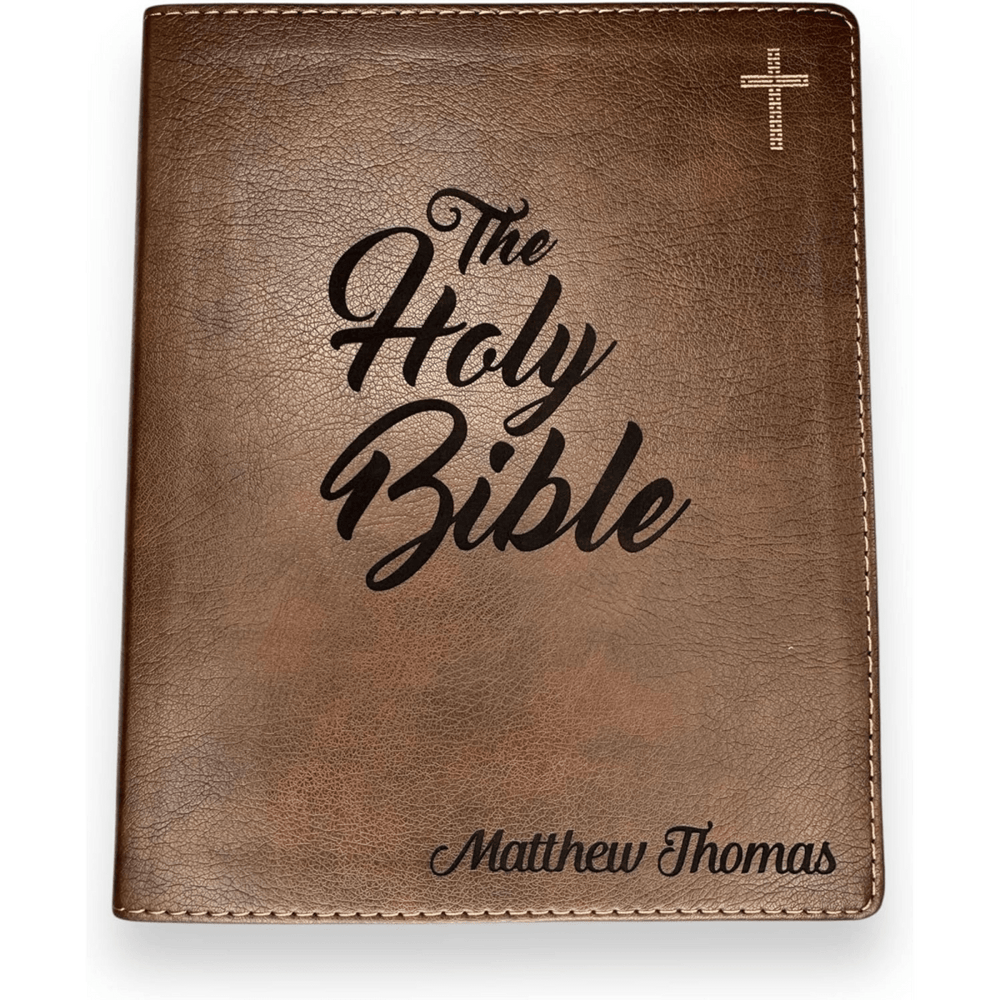 NIV Brown Standard Size Notetaking Holy Bible Medium Print | Name