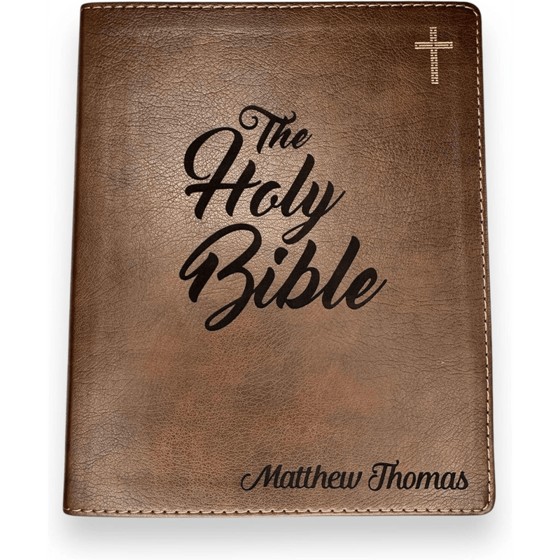 NIV Brown Standard Size Notetaking Holy Bible Medium Print | Name