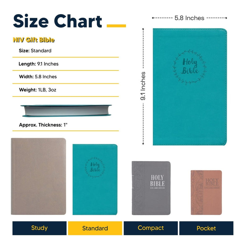 NIV Teal Standard SIze Thinline Holy Bible Medium Print