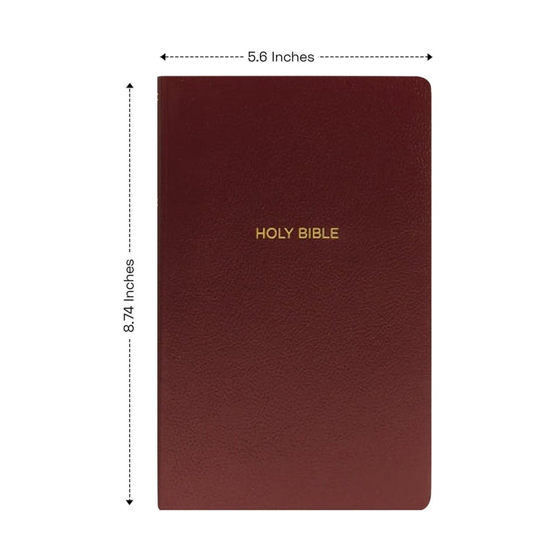 NKJV Burgundy Standard Size Holy Bible Small Print