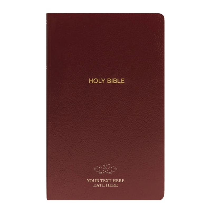 NKJV Burgundy Standard Size Holy Bible Small Print